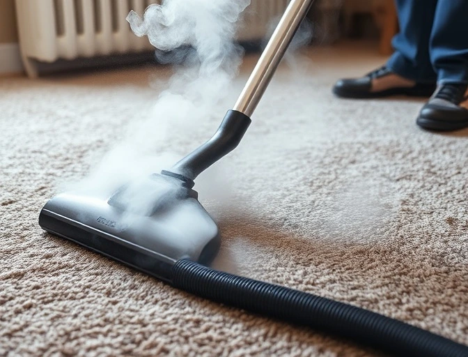 Carpet steam cleaning Carlton: a clean carpet being professionally cleaned